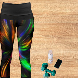 Colourful Patterns Galaxy Yoga Capri Leggings