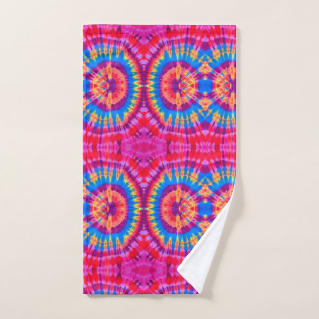Colourful Patterns Tie-dye bohemian Hand Towel (Hand Towel)