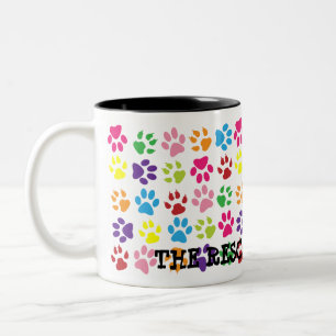 Colourful Paw Print Mug