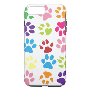 Colourful Paw Prints Pattern Case-Mate iPhone Case