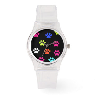 Colourful Pawprints Watch
