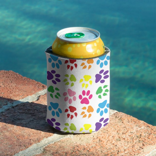 Colourful Paws, Dog Paws, Cat Paws Can Cooler (In Situ Pool)