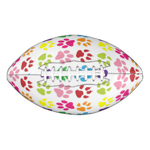 Colourful Paws, Dog Paws, Cat Paws Football