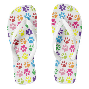 Colourful Paws, Dog Paws, Cat Paws Jandals