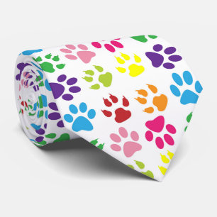 Colourful Paws, Dog Paws, Cat Paws Tie