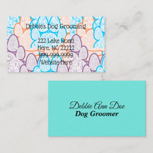 Colourful Paws Illusion Business Cards