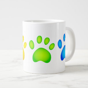 Colourful Paws Large Coffee Mug