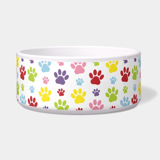 Colourful Paws, Paw Pattern, Dog Paws, Paw Prints (Front)