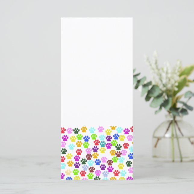 Colourful Paws, Paw Pattern, Dog Paws, Paw Prints (Standing Front)