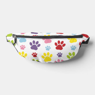 Colourful Paws, Paw Pattern, Dog Paws, Paw Prints Bum Bags
