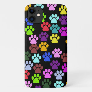 Colourful Paws, Paw Pattern, Dog Paws, Paw Prints Case-Mate iPhone Case