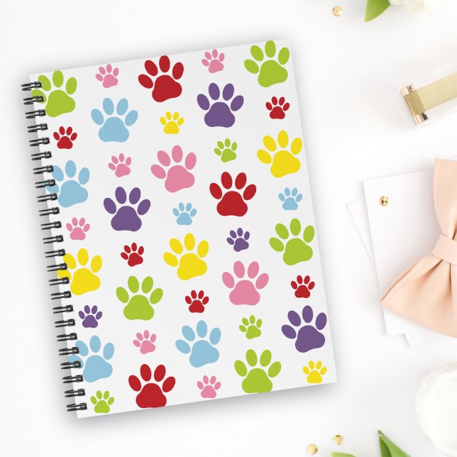 Colourful Paws, Paw Pattern, Dog Paws, Paw Prints Planner (Creator Uploaded)