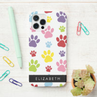 Colourful Paws, Paw Pattern, Dog Paws, Your Name