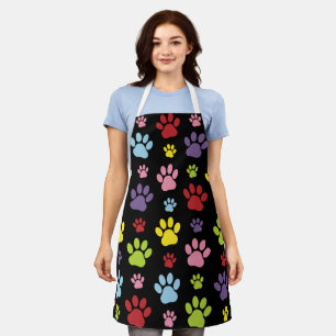 Colourful Paws, Paw Pattern, Paw Prints, Dog Paws Apron