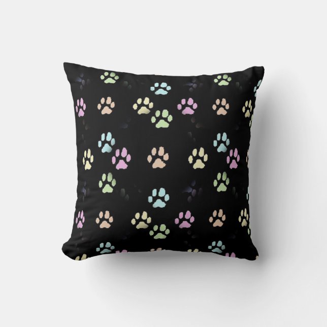 Colourful Paws Pillow (Front)