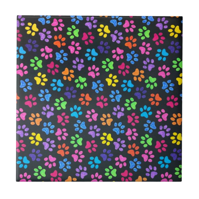 Colourful Paws Tile (Front)