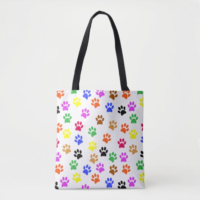 Colourful Paws Tote Bag (Front)
