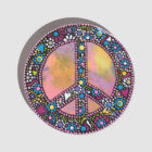 Colourful Peace Car Magnet
