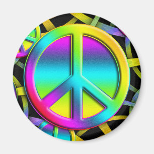 colourful PEACE Magnet