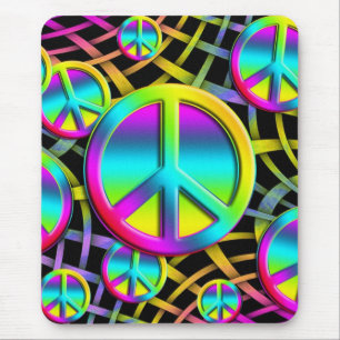 colourful PEACE Mouse Pad