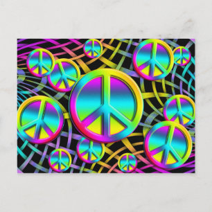colourful PEACE Postcard