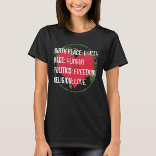 Colourful Peace Proud Humanist T-Shirt