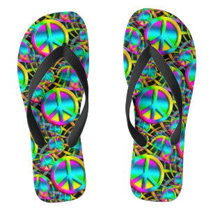 Colourful PEACE seamless pattern + your ideas Jandals