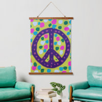 Colourful Peace Sign Acrylic Art