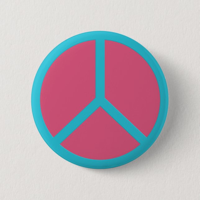 Colourful Peace Sign button (Front)