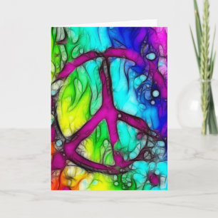 Colourful Peace Sign Card