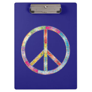 Colourful Peace Sign Clipboard