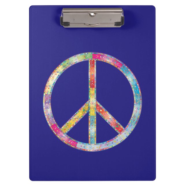 Colourful Peace Sign Clipboard (Front)