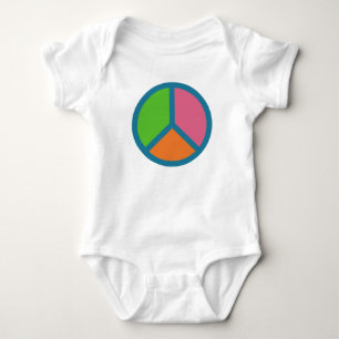 Colourful Peace Sign custom clothing Baby Bodysuit
