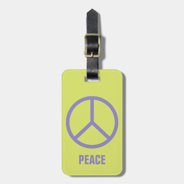 Colourful Peace Sign custom luggage tag (Front Vertical)