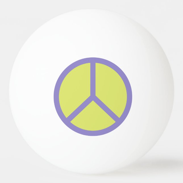 Colourful Peace Sign custom ping pong balls (Front)
