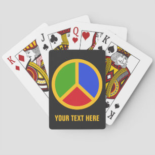 Colourful Peace Sign custom playing cards