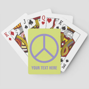 Colourful Peace Sign custom playing cards