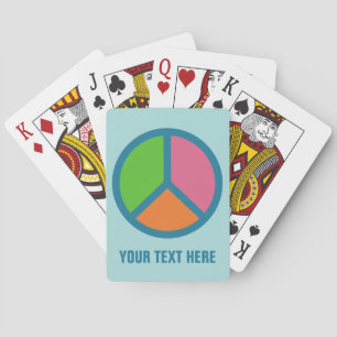 Colourful Peace Sign custom playing cards