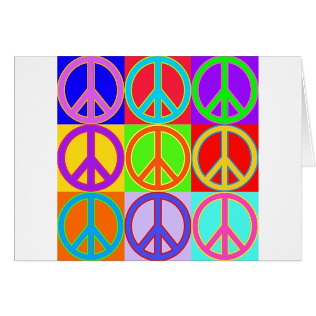 Colourful Peace Sign Design (Front Horizontal)