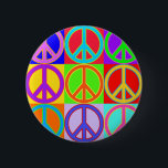Colourful Peace Sign Design 6 Cm Round Badge<br><div class="desc">Colourful,  vibrant,     inspired design.  Featuring the popculture icon,  the  Peace Sign.</div>