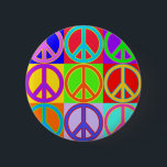 Colourful Peace Sign Design 6 Cm Round Badge<br><div class="desc">Colourful,  vibrant,     inspired design.  Featuring the popculture icon,  the  Peace Sign.</div>