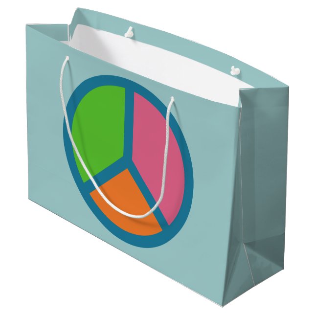 Colourful Peace Sign gift bags (Back Angled)