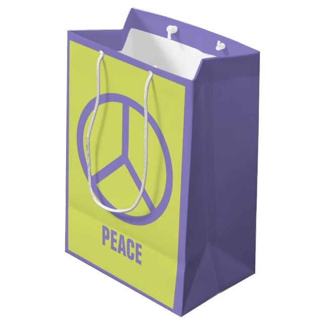 Colourful Peace Sign gift bags (Back Angled)