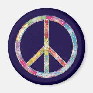 Colourful Peace Sign Magnet