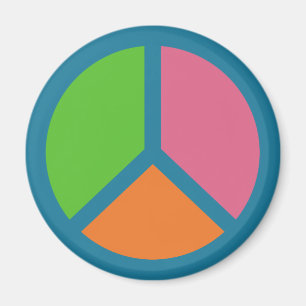Colourful Peace Sign magnet
