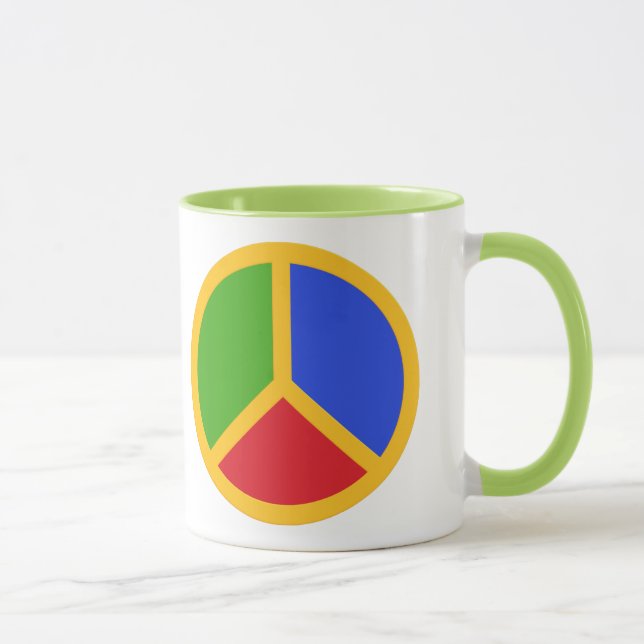 Colourful Peace Sign mugs (Right)