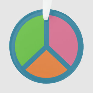 Colourful Peace Sign ornament