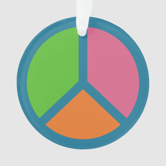 Colourful Peace Sign ornament (Front)