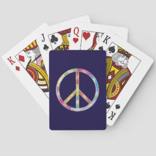 Colourful Peace Sign Playing Cards