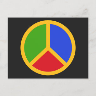 Colourful Peace Sign postcard